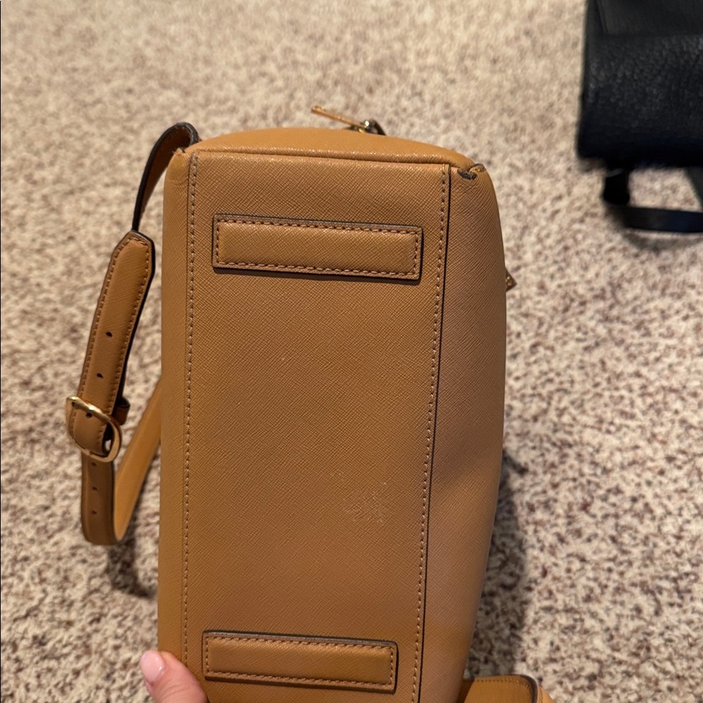 Tory Burch Camel Leather Backpack - Picture 9 of 9